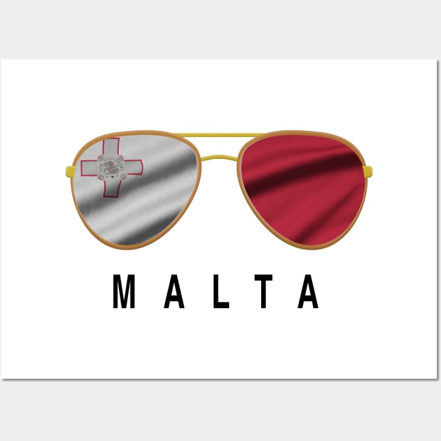 Malta Sunglasses, Malta Flag, Malta gift ,   Maltese , Wall Art by JayD World